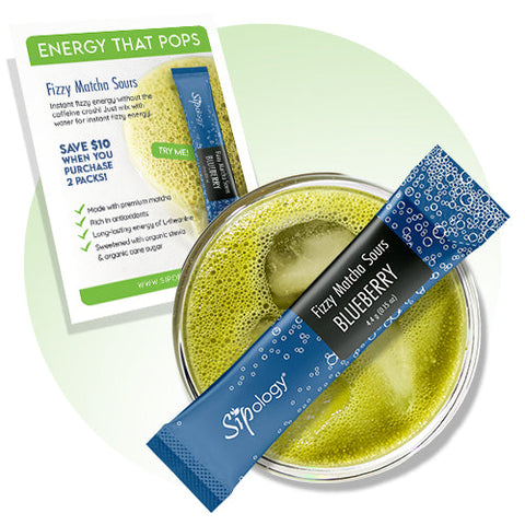 Blueberry Fizzy Matcha Sour (Sample)